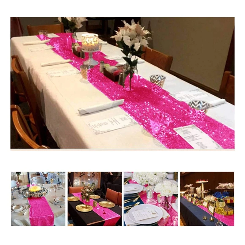 

Your Party with a Sequins Table Runner for Festive Supplies T84E