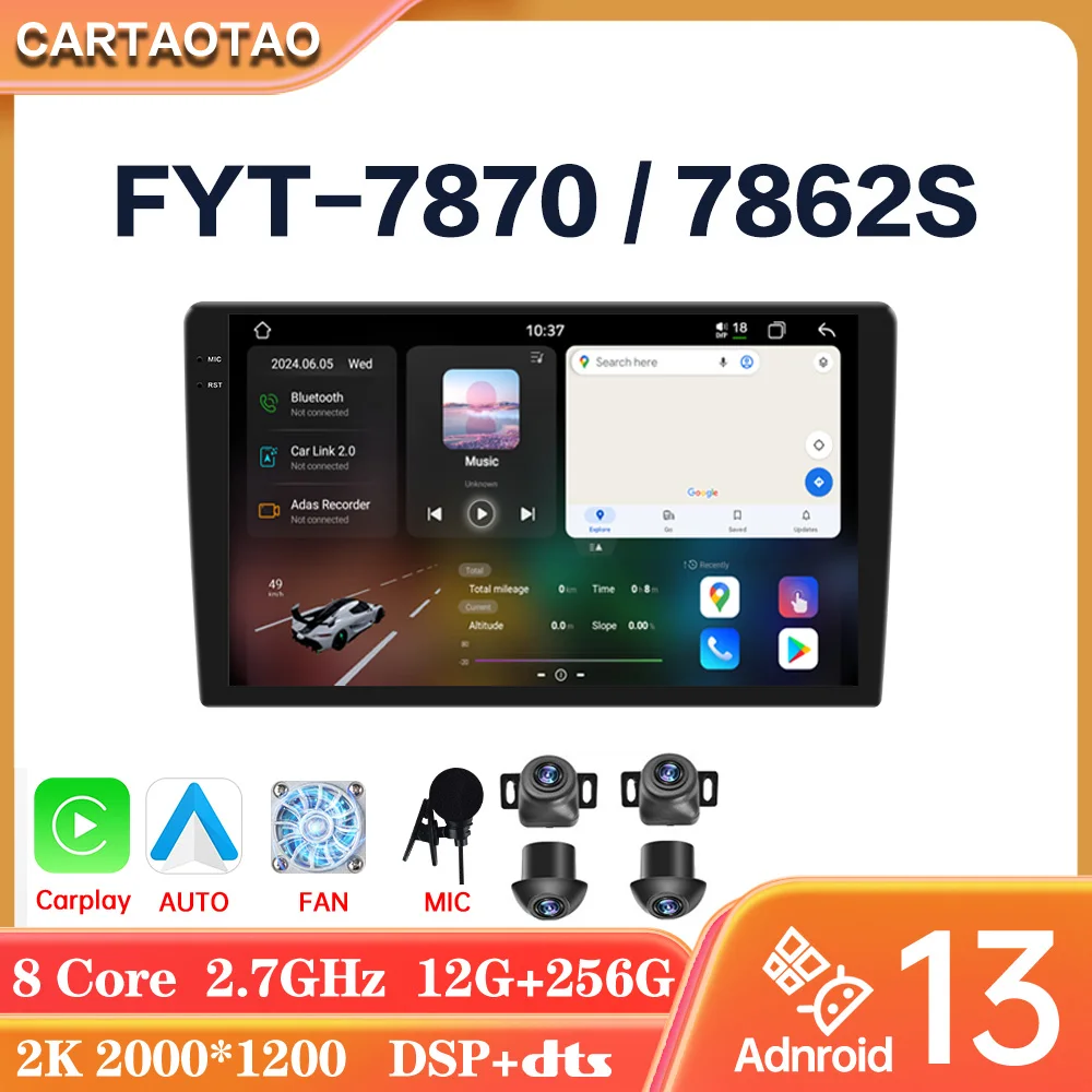 FYT 7870 7862S Android 13 Car Radio Carplay Multimedia Player
