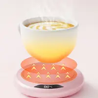 3 vitesses 55 ℃   Sous-verre chauffant USB à température constante, chauffe-tasse thermostatique pour café, lait, mug 5