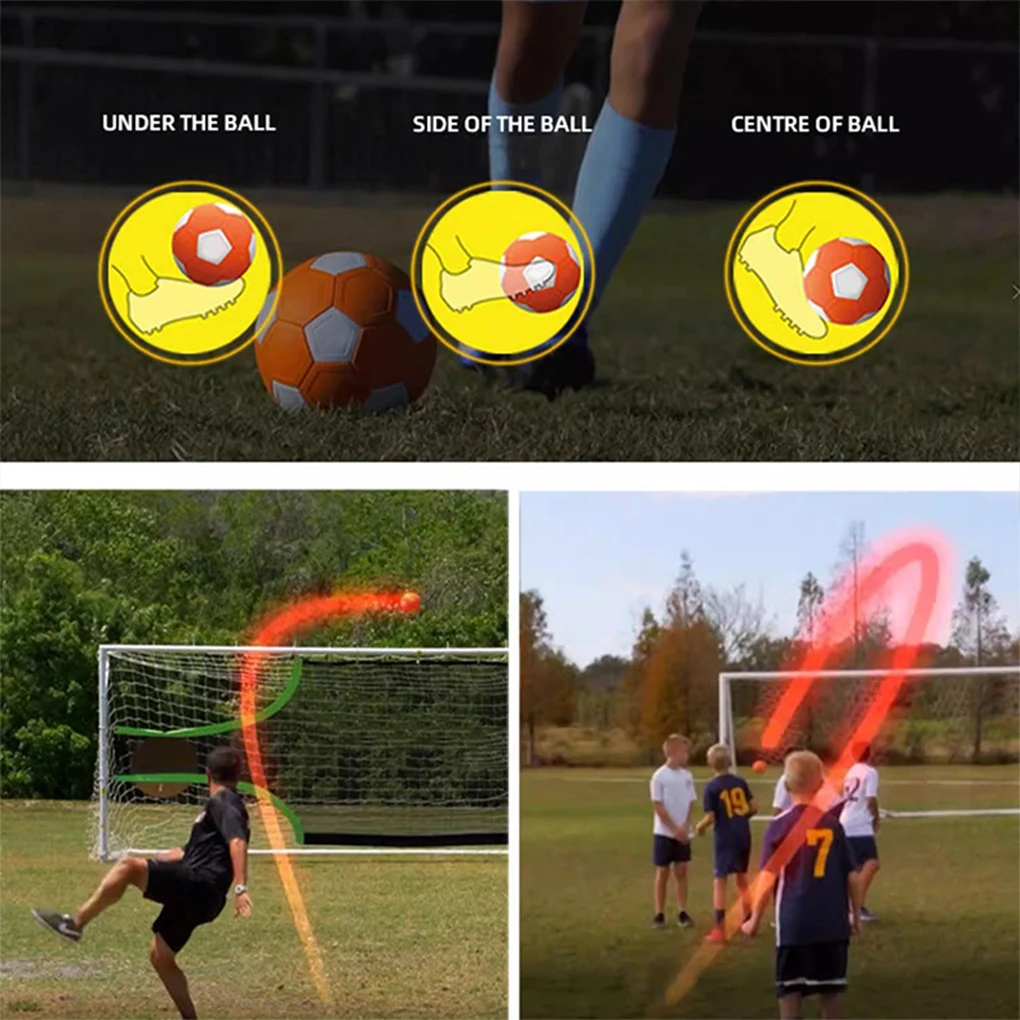 Orange Sports Football With High Density Wear-resistant Surface Layer Indentation Ball Rotate Ball