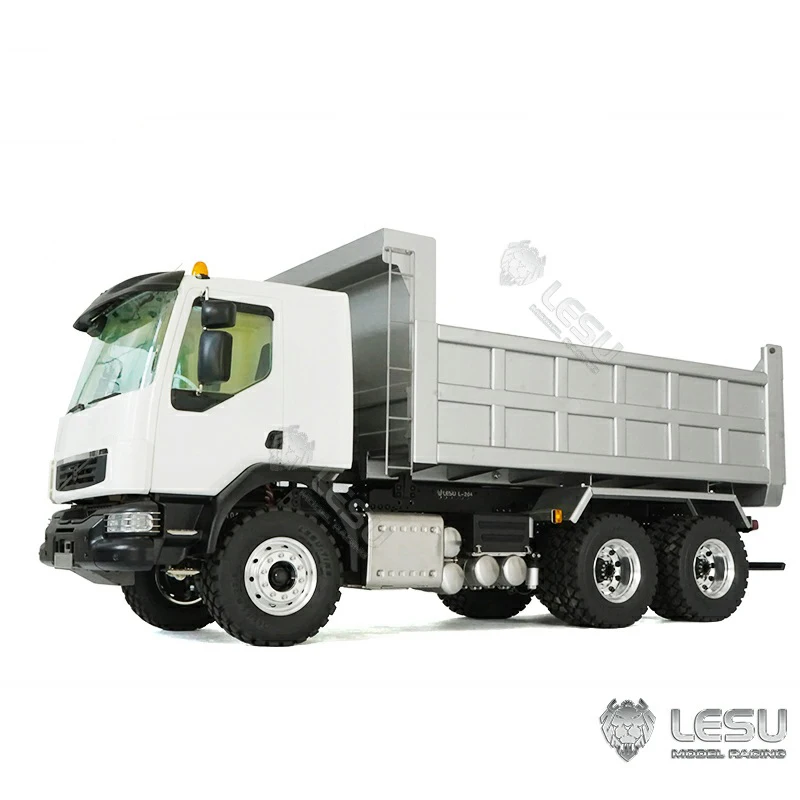 RCLESU 1/14 Truck model VM6X6 three-axle full drive Chinese windmill hopper dump truck model 3