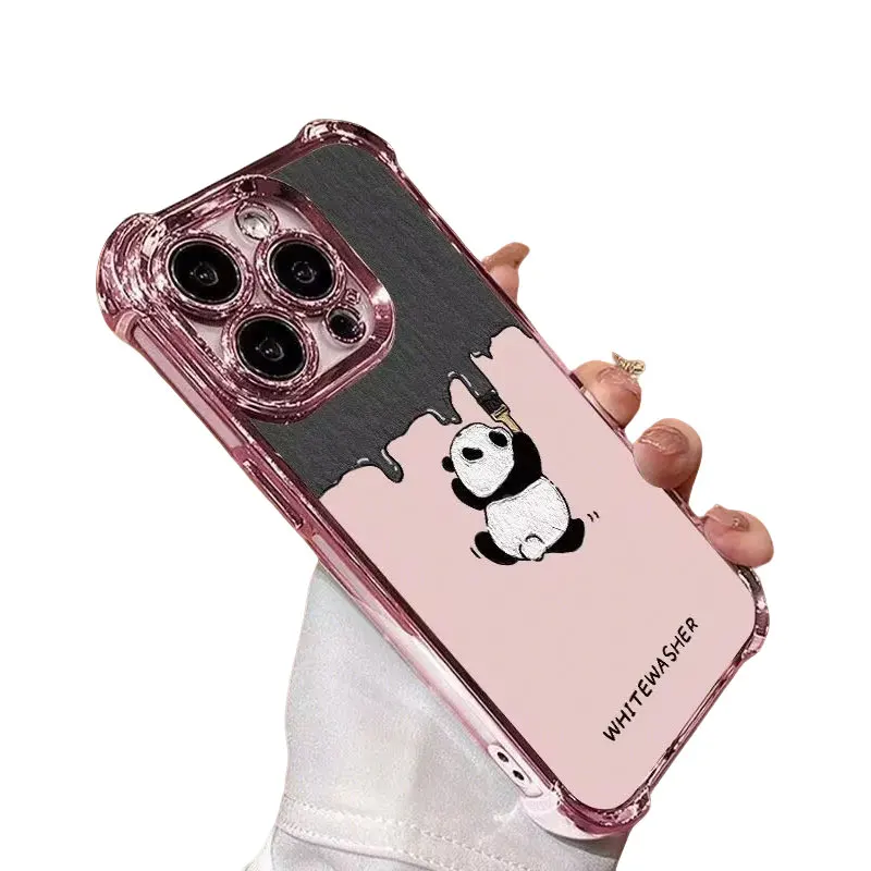 Adorable Panda Painter Shockproof TPU Phone Case