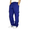 Men's Trousers Work Attire Foot Drawstring Leisure Sports Thickened Pocket Solid Color Four Seasons Loose Pants 6