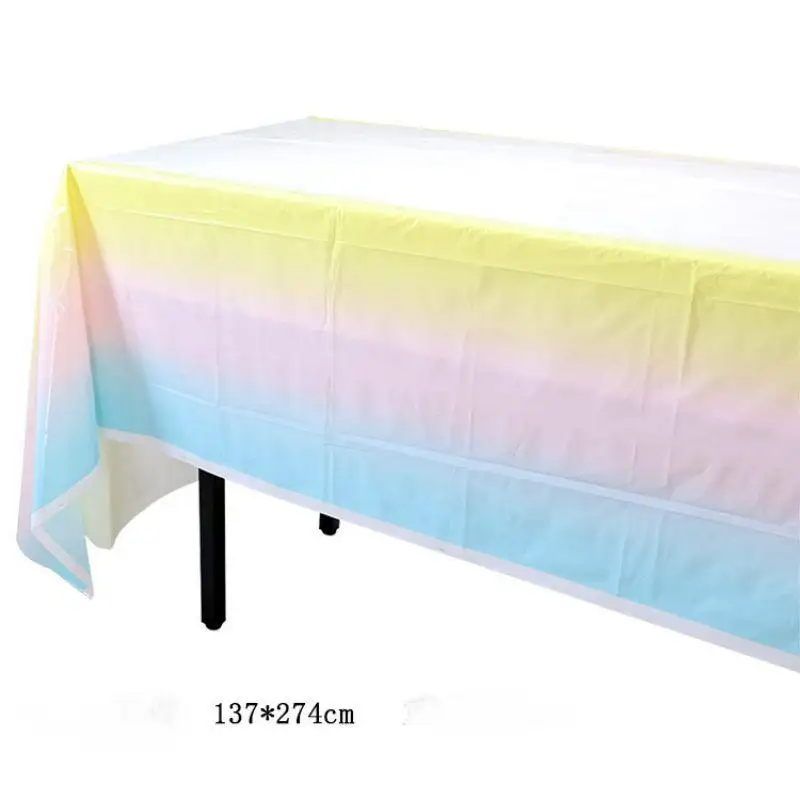 Regenbogen-Geschirrset für Geburtstagsfeiern Regenbogen-Tischdekoration Pappteller Becher Servietten Tischdecke Einweggeschirr – Detail 9