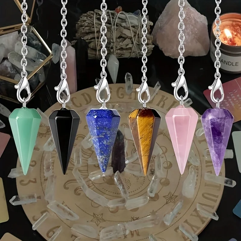 Guarigione Naturale 7 Chakra Cristalli Di Quarzo HEXAGON Pendulem Reiki - Foto 11