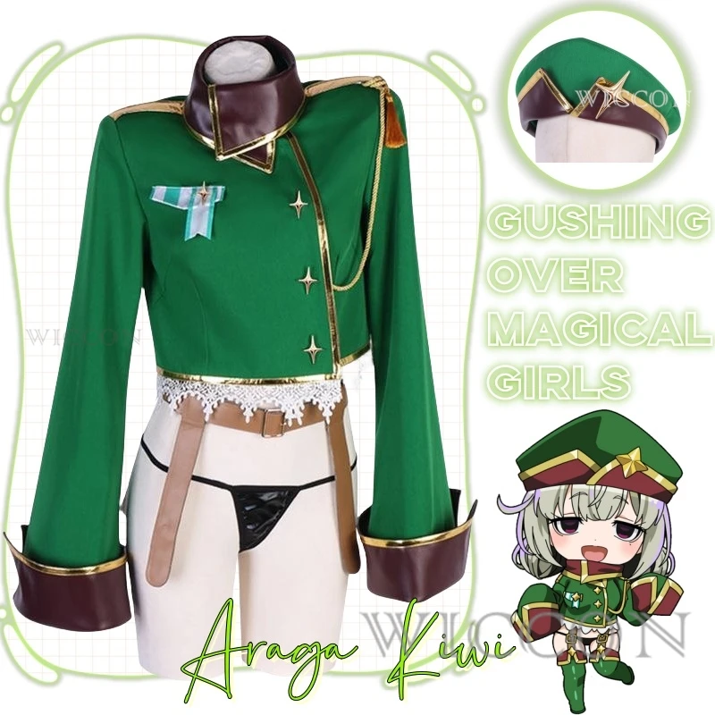 

Araga Kiwi Anime Gushing over Magical Girls Cosplay Costume Clothes Shoes Uniform Cosplay T-back Strong State Halloween