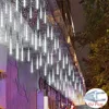 Navidad 2025 enchufe de la UE luces LED de lluvia de meteoritos caída de lluvia guirnalda de luces de hadas para decoración de Patio de fiesta de vacaciones