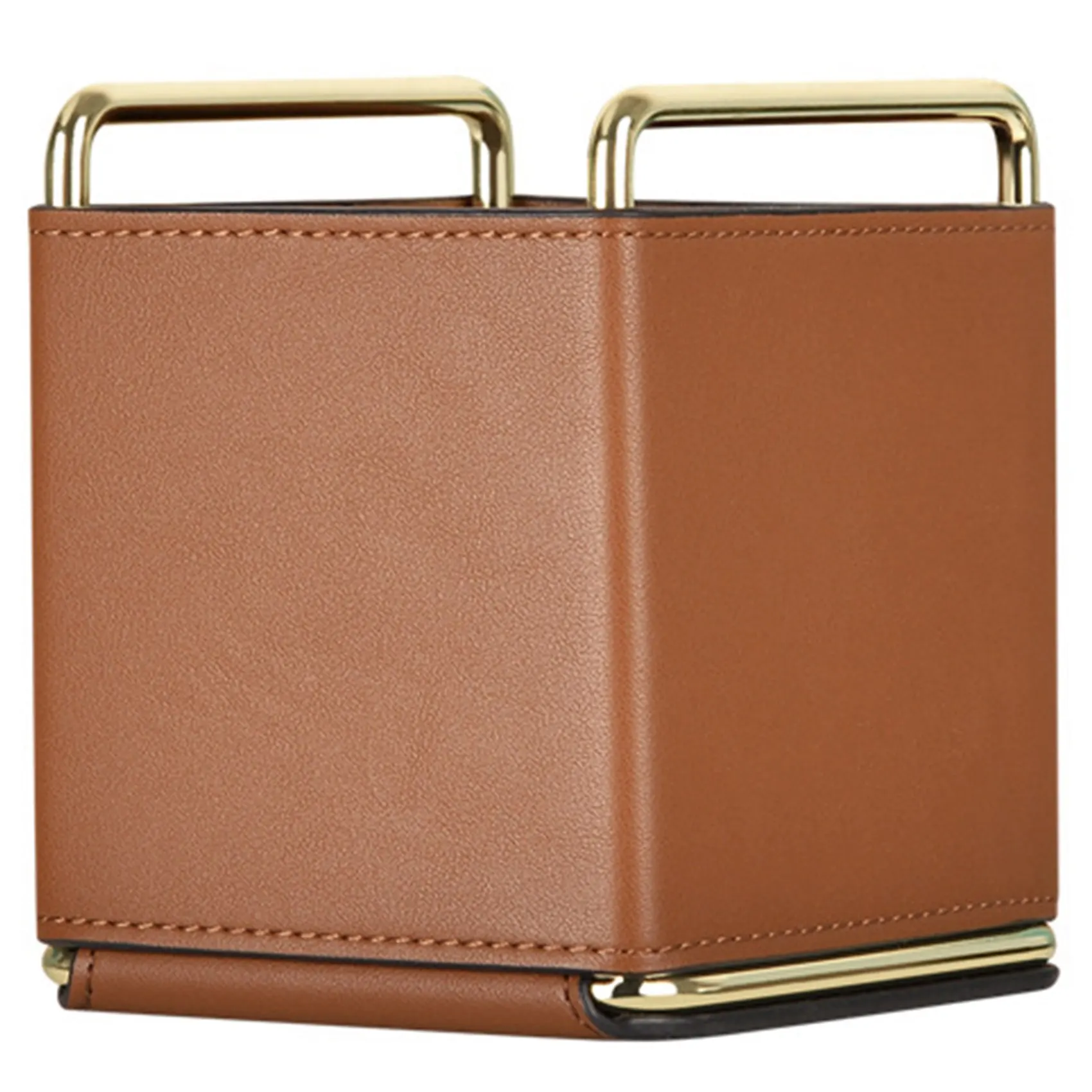 

Многофункциональная настольная коробка для хранения косметики, Кожаное украшение для дома и офиса, коричневая коробка для хранения