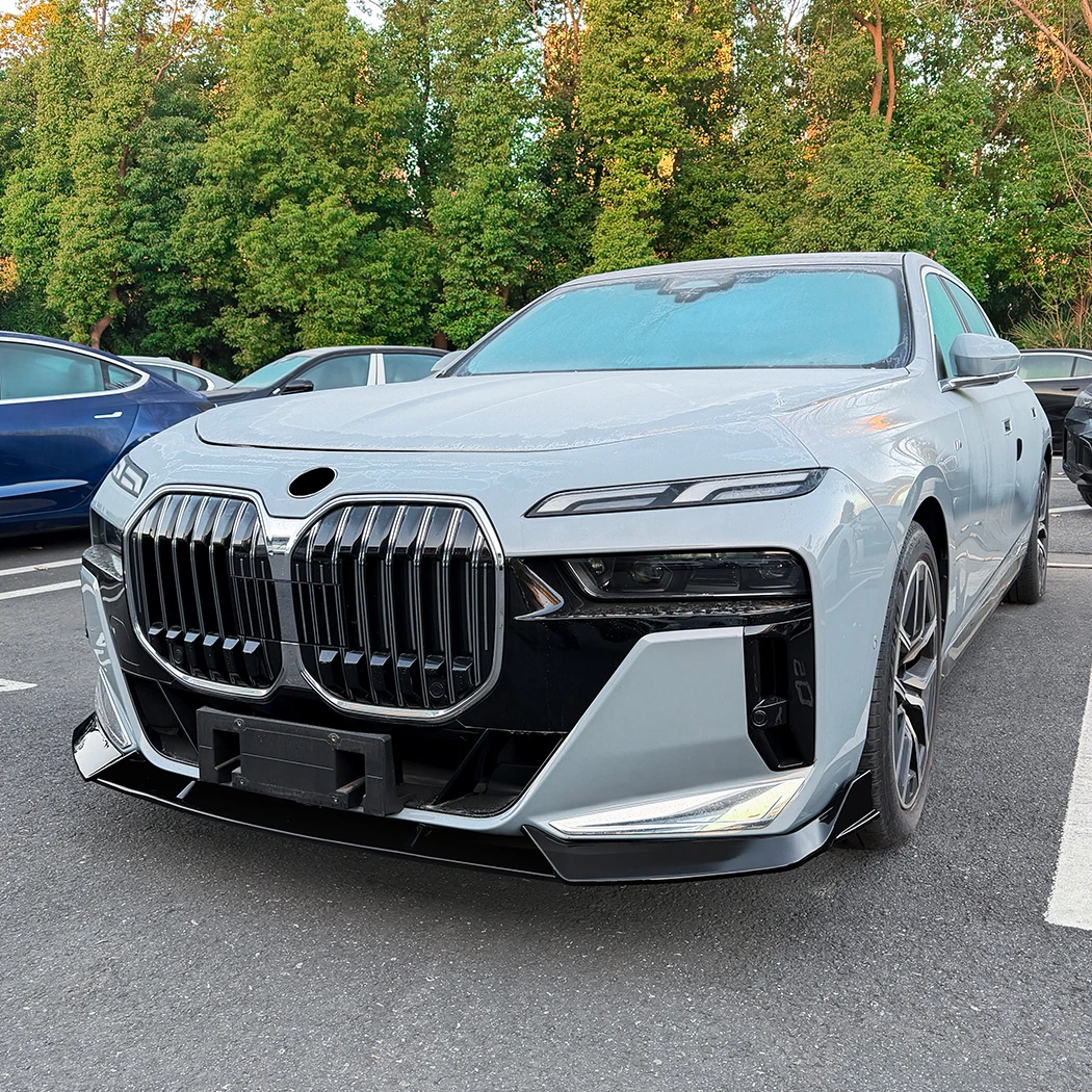 BMW 7 시리즈 I7 G70 G73 2023+ 차량용 프론트 범퍼 립 스플리터 디퓨저 바디킷 하단 스포일러 가드 프로텍터 부품 튜닝 3개
