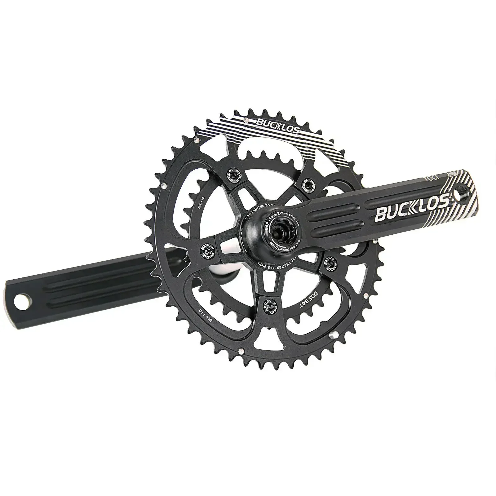 BUCKLOS 110 BCD Chainring Road Bike Double Speed Crown 5 Holes Ultralight Chainring 50/34T 52/36T 53/39T Bicycle Chainwheel