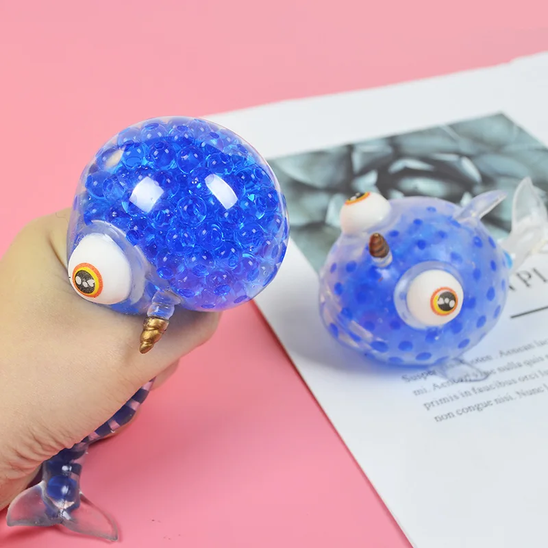 

Funny Fidget Toys Spongy Dolphin Shark Bead Stress Ball Toy Squeezable Stress Reliver Toy Squishy Antistress Gift for Child Kid
