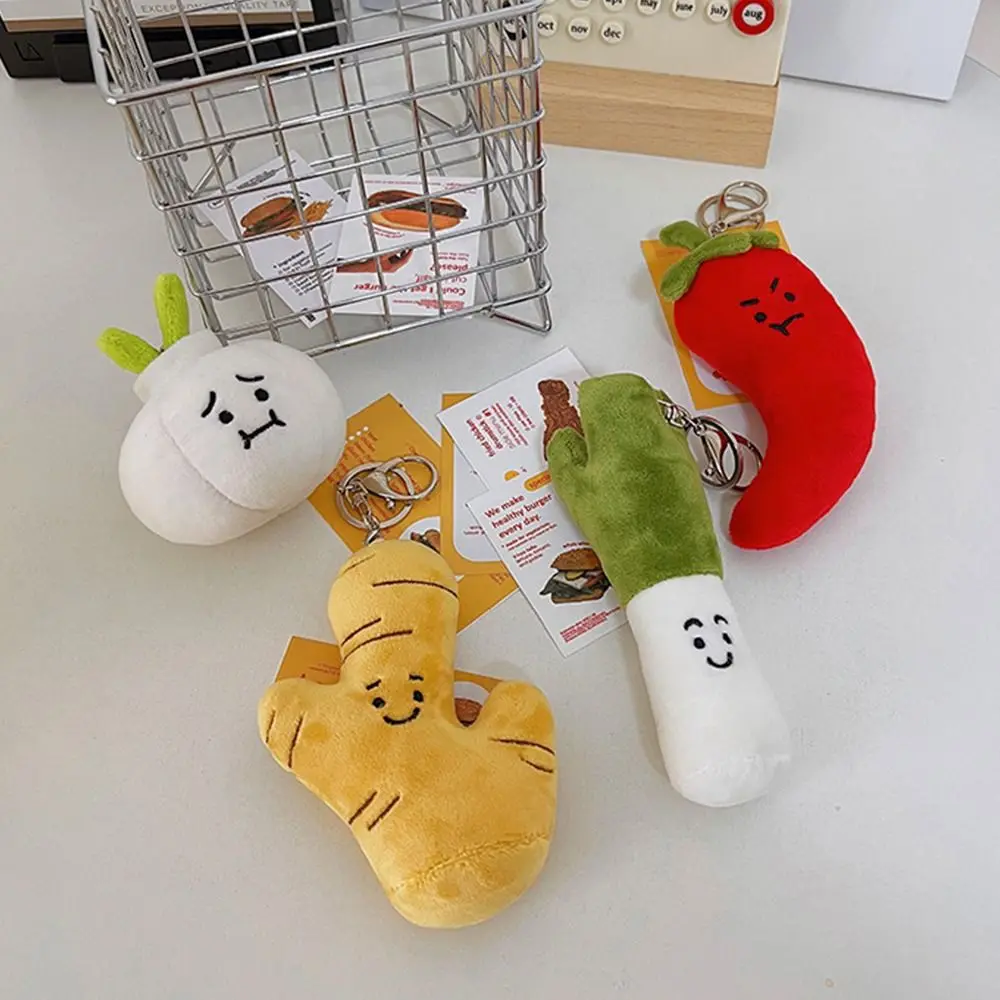

Creative Cute Vegetable Stuffed Plush Doll Ginger Garlic Onion Hot Pepper Key Chain Soft Plush Toy Pendant Cartoon Kids Gifts