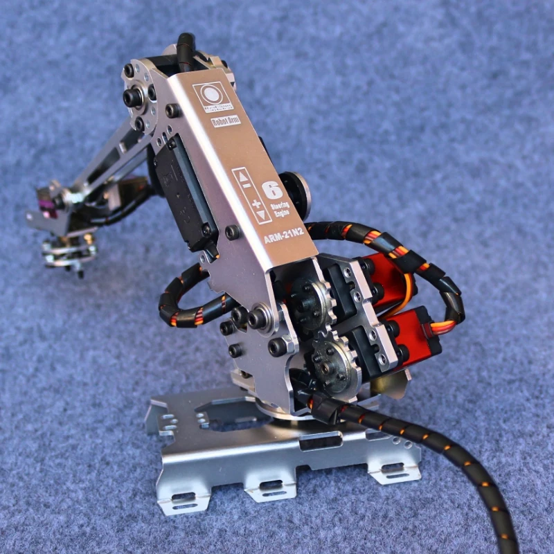 Nuovo Braccio Robotico a 6 Assi con Servomotori MG996R per Arduino, Kit Fai-da-Te con Ventosa, Giocattoli STEM - immagine 2