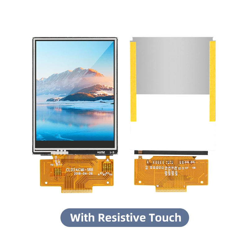 2.4inch TFT SPI 65K LCD TFT Display Screen 18P Soldering Drive IC 7789/9341 SPI 4wire IPS full view touch panel Factory Original