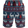 3D Christmas Tree Xmas Reindeer Printed Snowflake Santa Claus Short Pants y2k Board Shorts Summer Swimsuit Cool Surf Swim Trunks 2