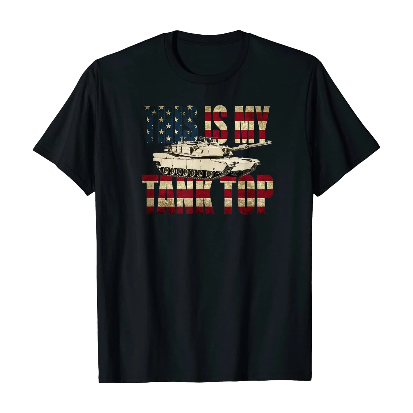 

US Army M1 ABRAMS Battle Tank American Flag Font T Shirt. Short Sleeve 100% Cotton Casual T-shirts Loose Top Size S-3XL
