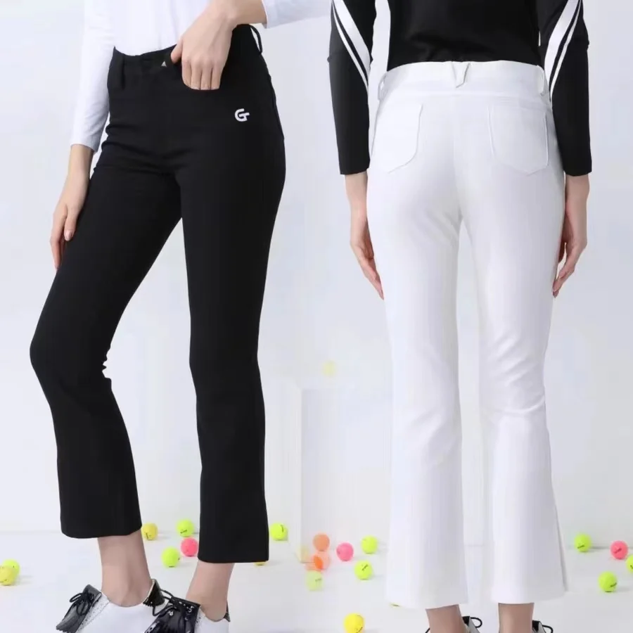 Golfist Women Golf Pants Summer Outdoor High Elastic Soft Quick Dry Ladies Sports Split Capri Pants