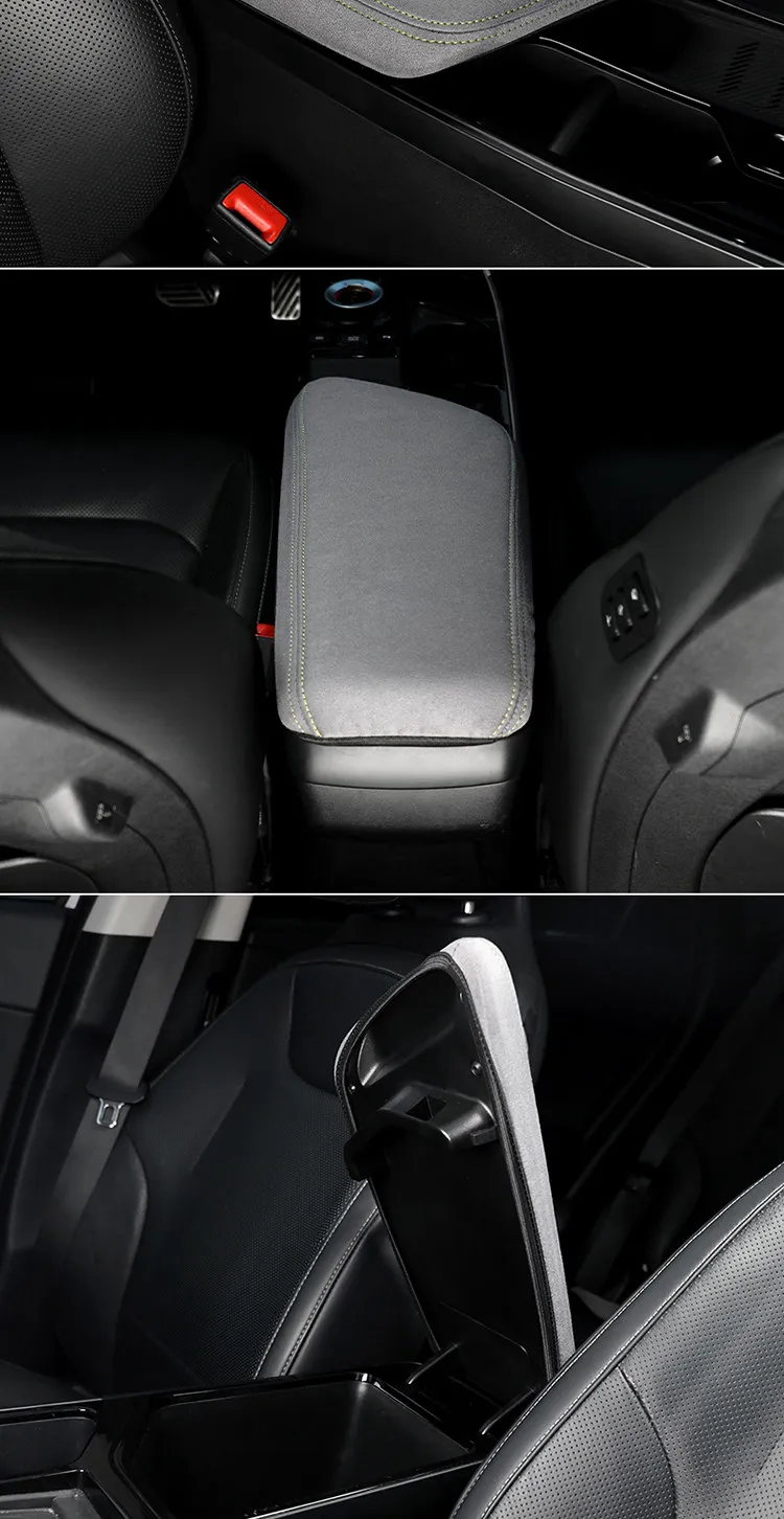 Kia EV6 2021 -2026 센터 콘솔 팔걸이 라이너, 벨루어 펠트 보호 매트, 미끄럼 방지 스크래치 방지 방진 패드