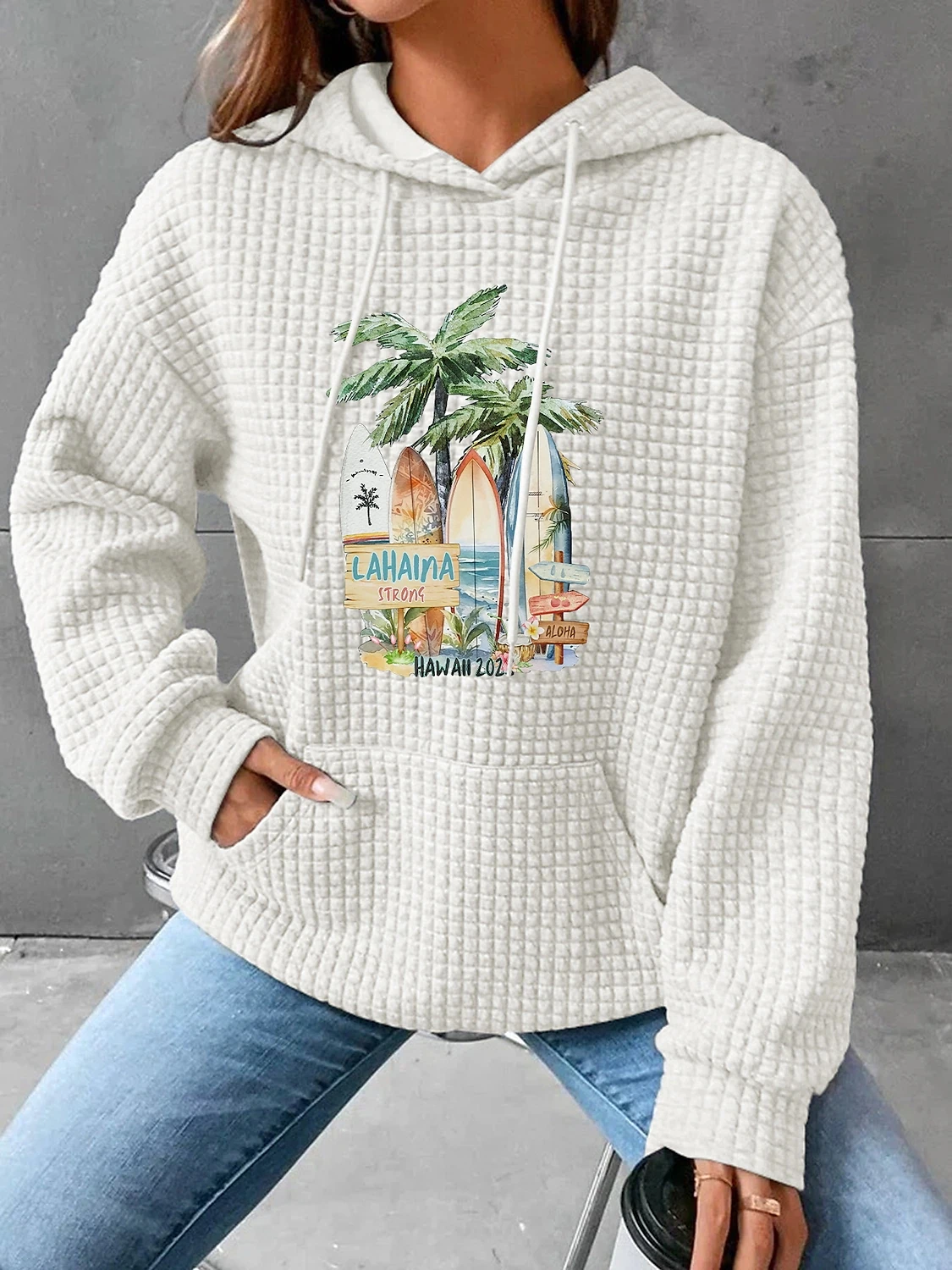 Autumn Hooded Sweatshirt Women's Graphic Geometric Letter  Hoodies Ladies Hoodie Long Sleeve Micro-elastic Pullover Tops women hoodies women s ethnic aztec geometric print fleece fluffy quarter zip pullover sweatshirt m