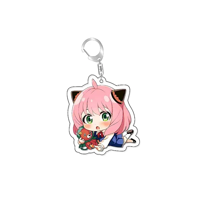 Anime SpyxFamily Anya Loid Yor Forger Cartoon Acrylic Keychain Pendant Keyring Bag Tag Anime Collections for Costumes anime keychain game keychain mini sword keychain anime keychain pendant