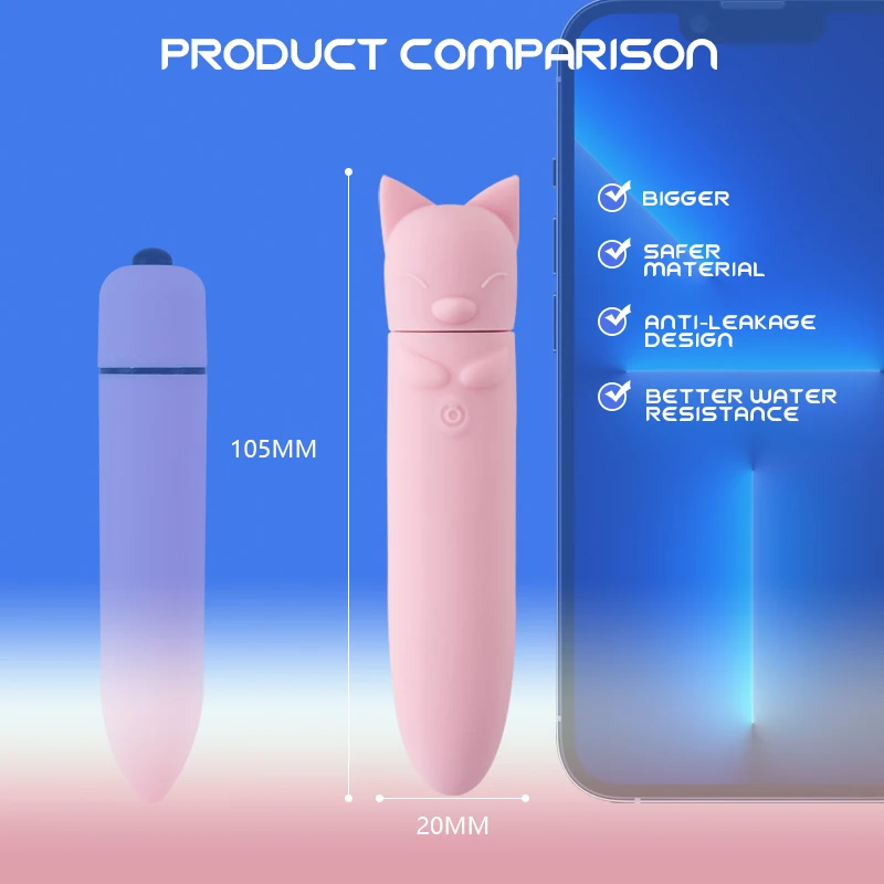 HESEKS Powerful Mini Cat Vibrator Rechargeable Vibrating Egg for Women Dildo G-spot Massager Clitoral Stimulator Sex Toys 18+