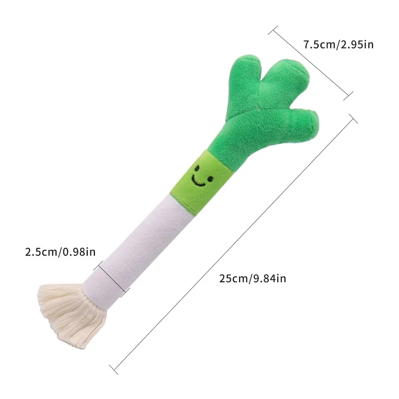 Plush Scallion Chew Toy For Dogs And Cats Interactive Sounding_voghion.com