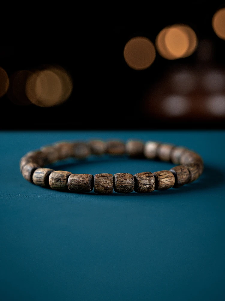 

High Quality Real Natural Nha Trang Agarwood Bracelet Nine Points Submerged Old Materials Fragrant Wood Beads