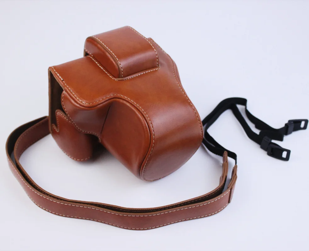 

PU Leather Case for Canon EOS M50 II M50 2 Camera Bag Protable Case for Canon Eos M50 Camera with (15-45) Lens Protective Cover
