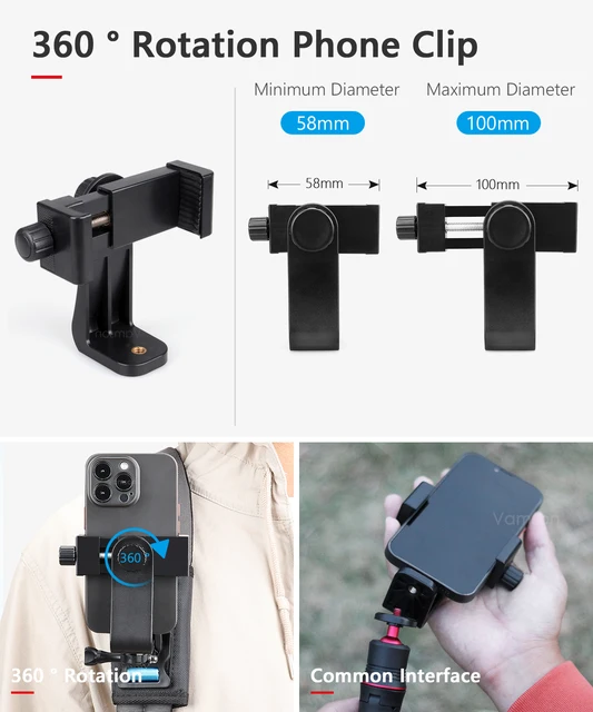 Supporto Per Telefono Da Zaino - Regolabile 360°, Per Smartphone 4.5-7", Per Escursionismo E Sport - Foto 9