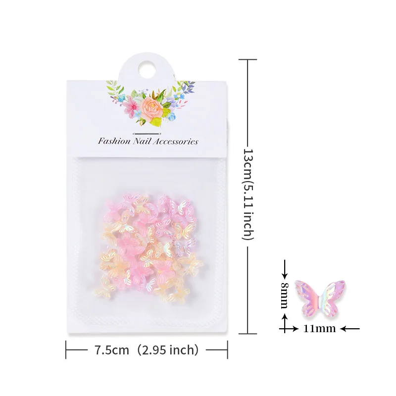 30pcs Double Wings Butterfly Resin Jewelry UV Silicone Mold