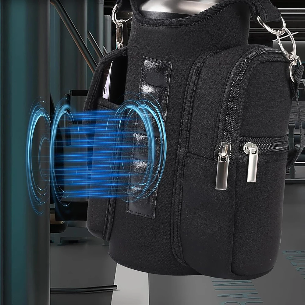 Magnetic Water Bottle Bag Crossbody Water Bottle Pouch Phone Holder Water Bottle Carrier Bag for Men Women Fitness Travel Sports