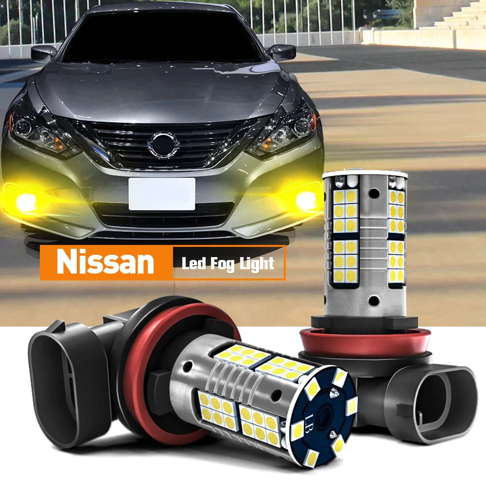 2pcs LED Fog Light H8 H11 H16 For Nissan Qashqai J10 J11 Quest Teana