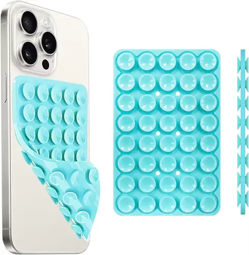 Silicone Suction Cup Phone Case Mount Double Sided Hands-Free Strong Grip Holder for Selfies and Videos for iPhone Android - Image 10