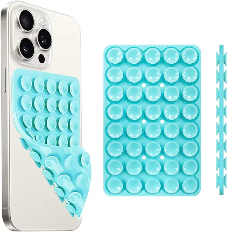 Silicone Suction Cup Phone Case Mount Double Sided Hands-Free Strong Grip Holder for Selfies and Videos for iPhone Android - Image 10