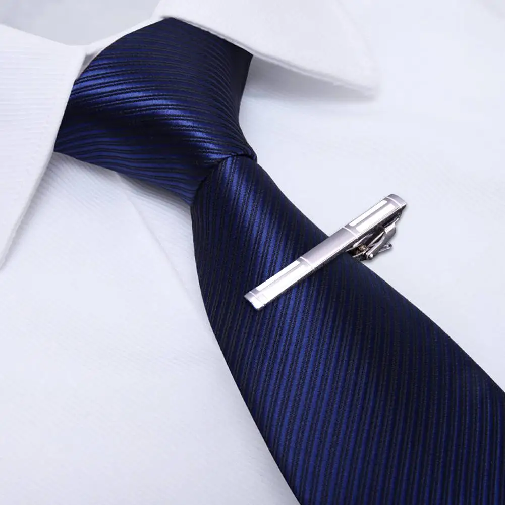 

Durable Exquisite Reusable Anti Fall Tie Clip Wear-resistant Men Tie Clip Fashion Pattern for Adult