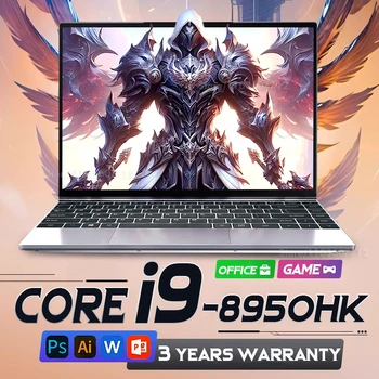 2026 Portable Gaming Laptop Computer Windows 11 Intel Core i9 8950HK 16GB RAM 1TB 2TB SSD 1920*1080P Office Gaming PC Notebook 1