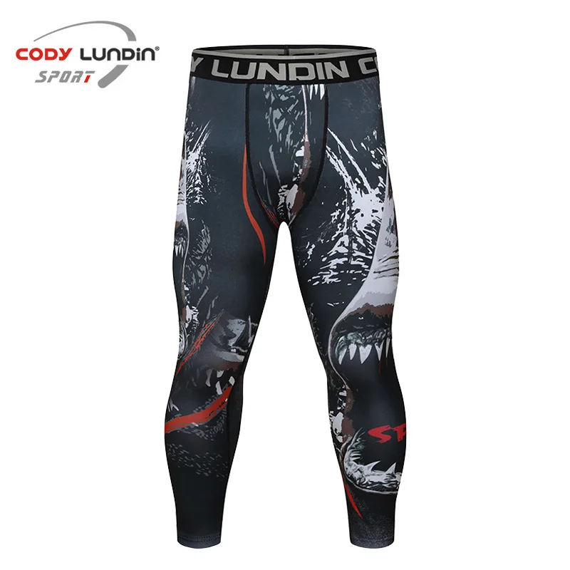Men Gym Compression Pants MMA CrossBodybuilding Workout Tights Sport Sweatpants Quick Dry Fitness Leggings Running Trousers