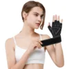 2023 Wrist Strap Gloves for Men Women Half Finger Breathable Anti Slip Training Gym Workout Gloves 5