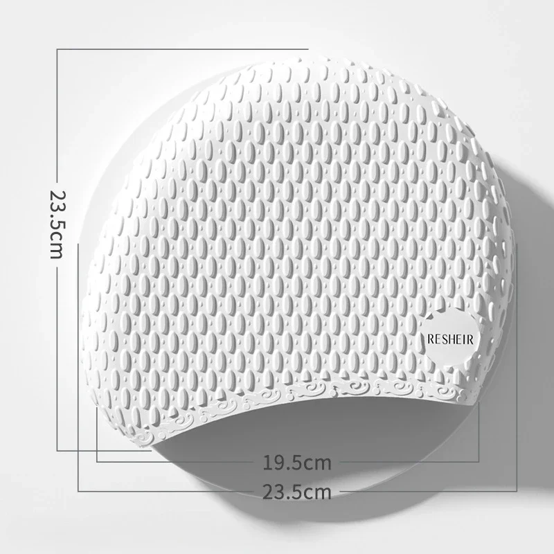 Silicone Swimming Caps Large Size Long Hair Ear Protection Swim Caps for Women Elastic Pure Color Swimming Cap Pool Accessories 6