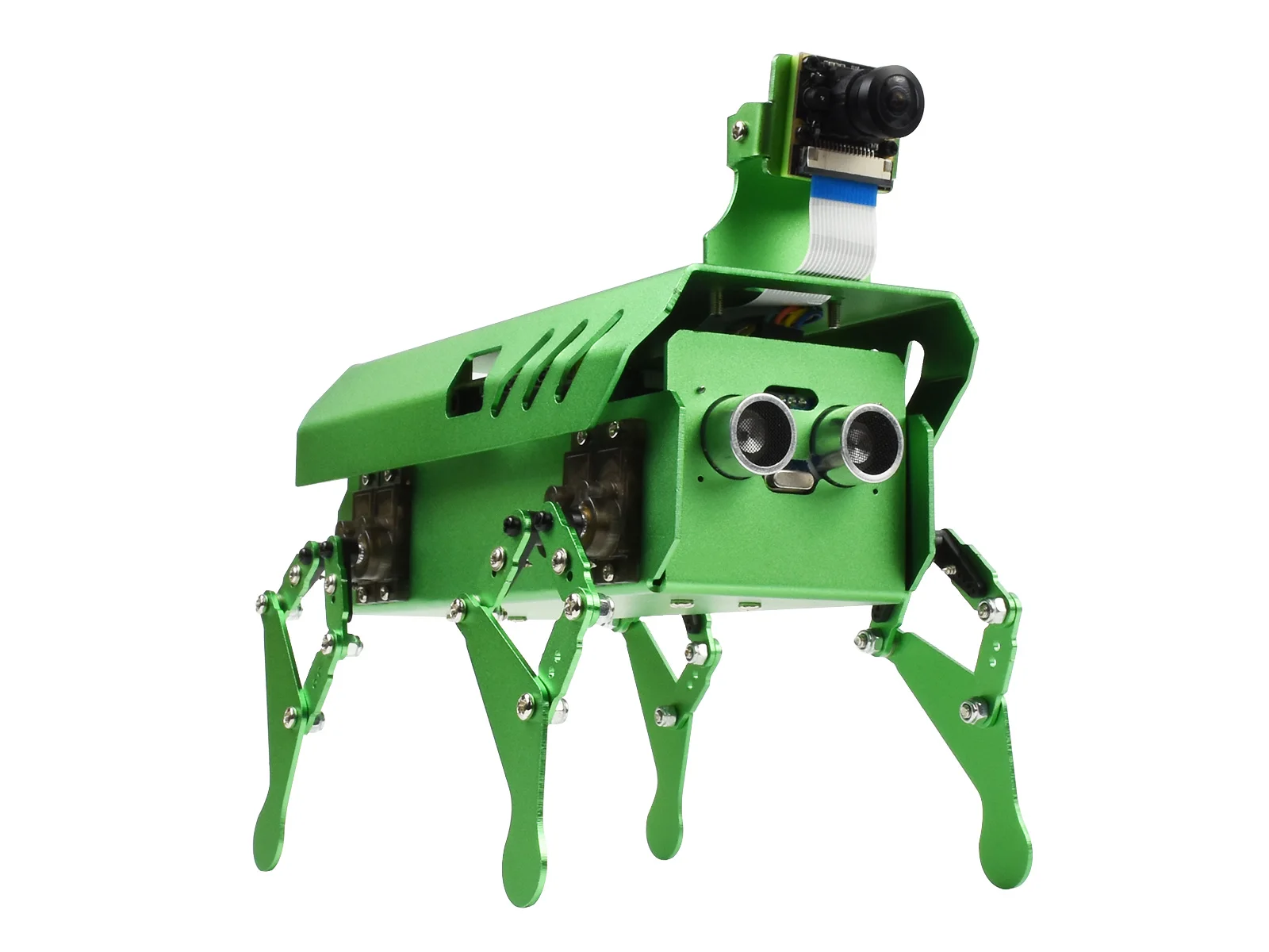 クワッドラッロボット犬、ラズベリーパイに基づく、オープン