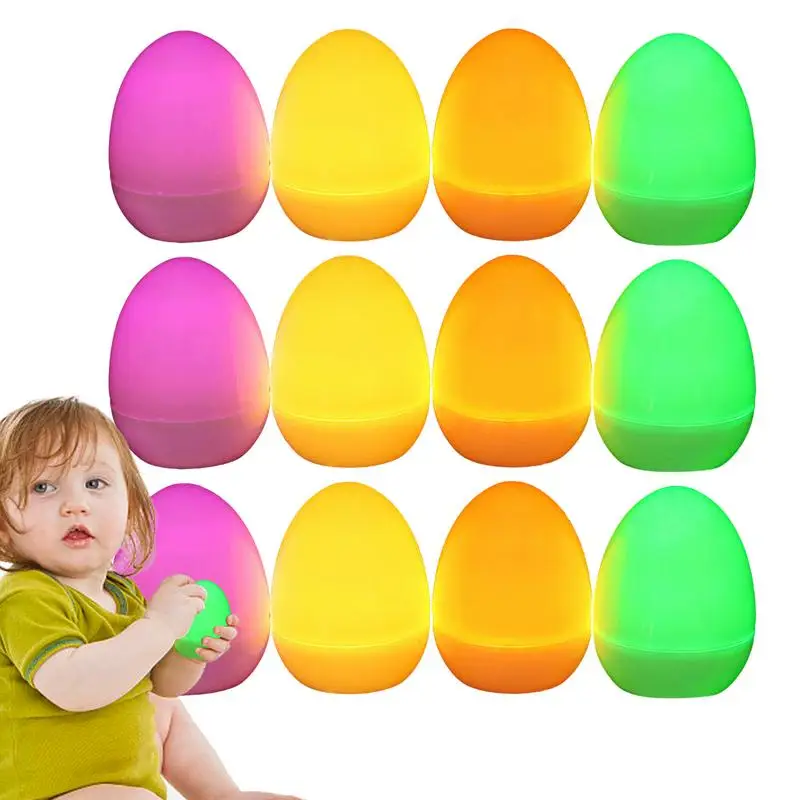 

Glowing Easter Egg 12pcs Easter Light Up Toys Waterproof LED Electronic Easter Egg Fall-Resistant Multicolor For Daily Household