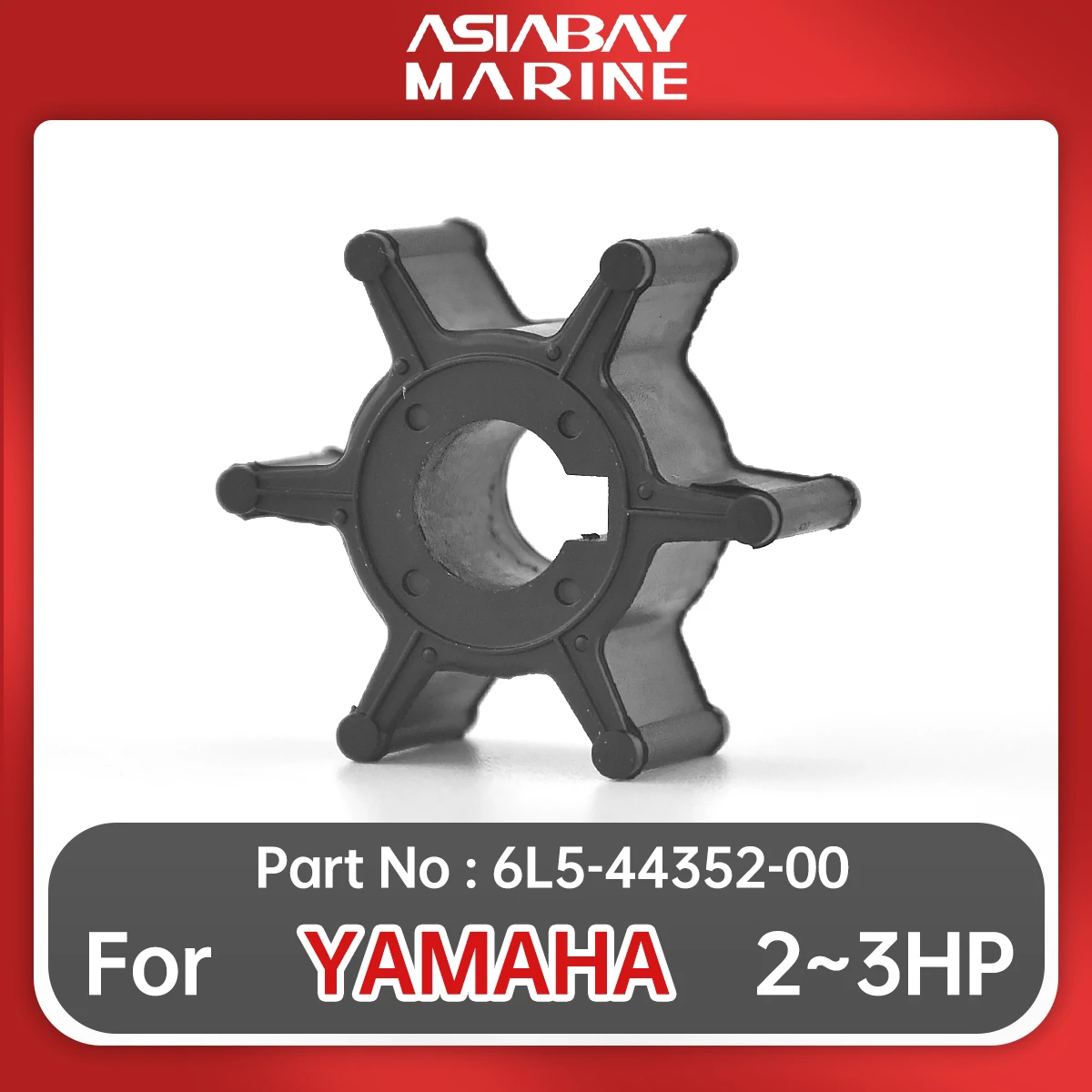 6L5-44352-00 Water Pump Impeller For Yamaha Outboard Motor Engine 2hp 2.5hp  3hp Ship Boat Parts 6L5-44352-00-00