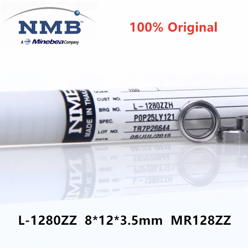 Original Minebea NMB bearing MR128ZZ 8*12*3.5mm L-1280ZZ deep groove ball bearing 1280 MR128 MR128Z 8x12x3.5 mm