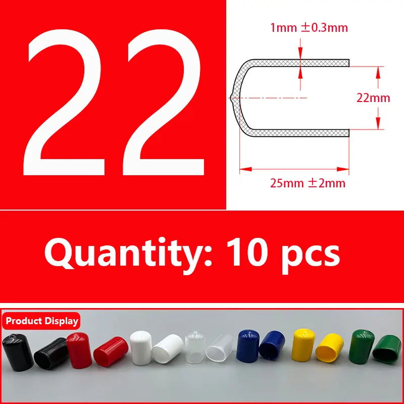 Rubber Cap Sleeve Soft Elasticity Silicone Protective Cover  Sealing Plug Thread Protection Sleeve Black Red White Blue 1.5-24mm - Image 10