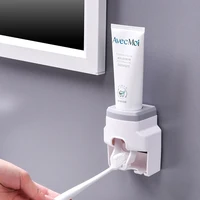 Creative Wall Mount Automatic Toothpaste Dispenser Bathroom Accessories Waterproof Lazy Toothpaste Squeezer Toothbrush Holder