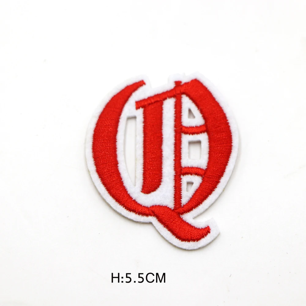 1PC Rot 55MM Griechischen Alphabet A-Z Stickerei Brief Applique Für Kleidung Eisen Auf Marke Aufkleber Für T-shirt Name logo Abzeichen Patch – Detail 17