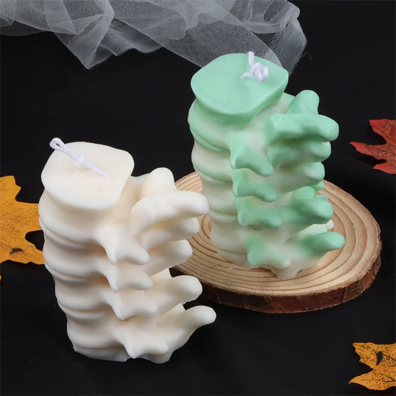 SpineCandleMoldforHalloweenDecorPremiumScentedcandlestickHuman