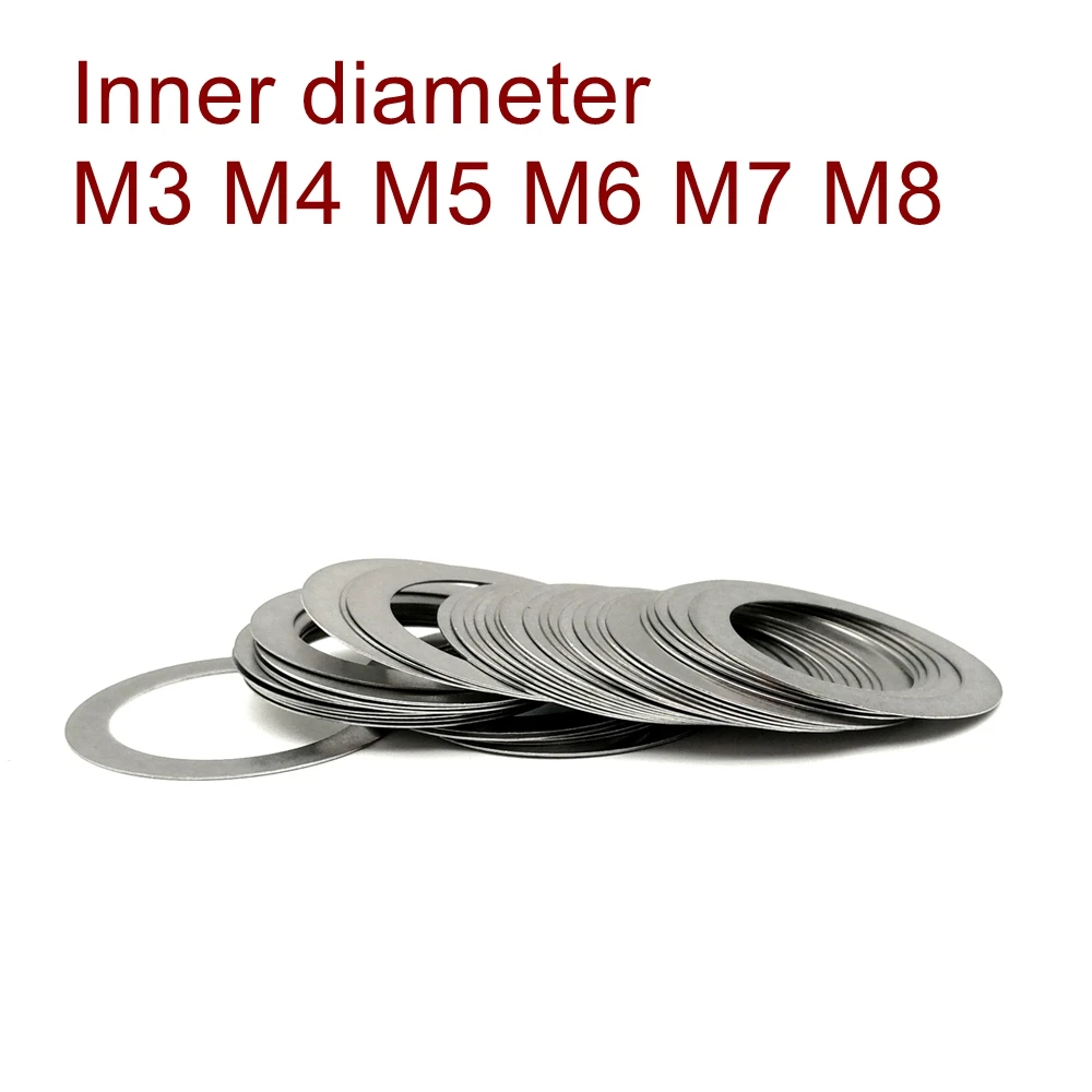 0.1 0.2 0.3 0.5 1.0 Shim Stainless Steel High Precision Ultrathin Adjusting Plain Flat Washer Axle Bearing Spacer Gasket M3-M8 stainless steel washers washer gasket washer gasket set