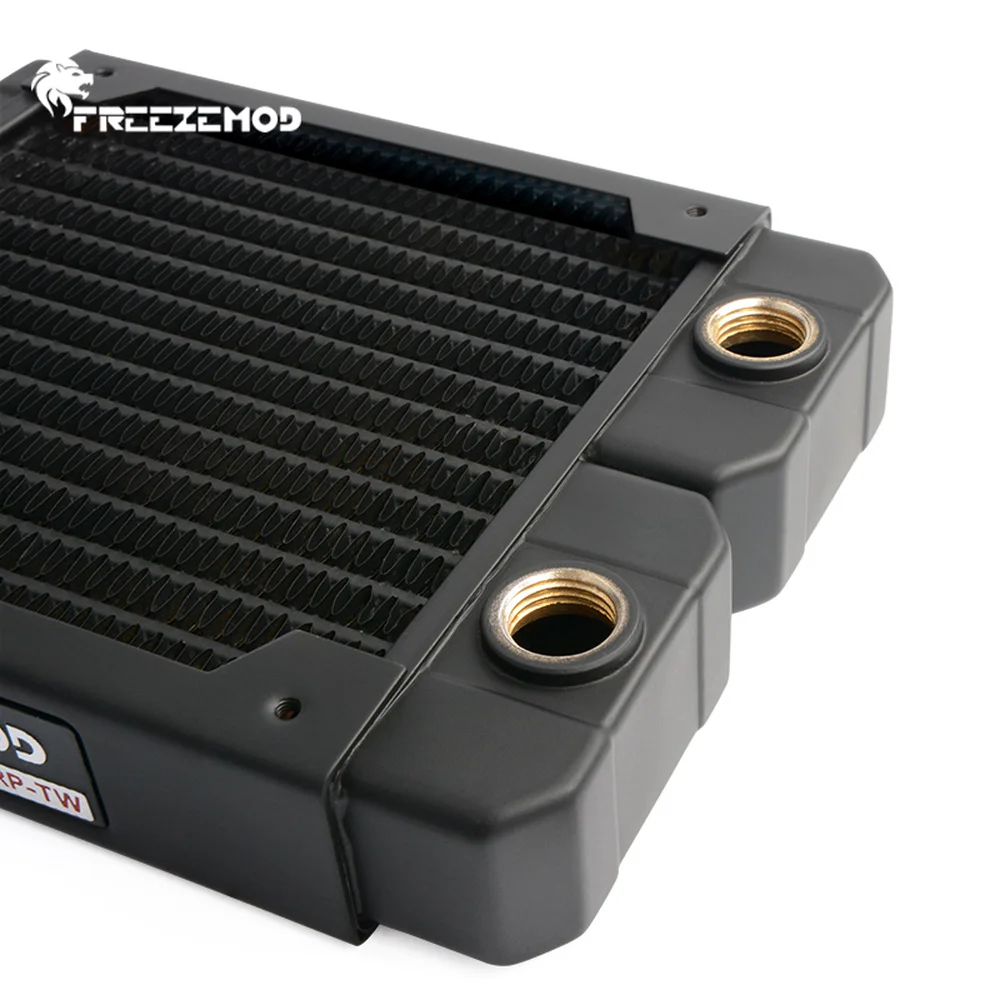 Zemod-radiador de Cobre para pc Water Cooler Liquid Cooling Row 14 Flat Tube Latão Fins 12cm Fan Bit Gamers Refit 120 mm - Imagem 5