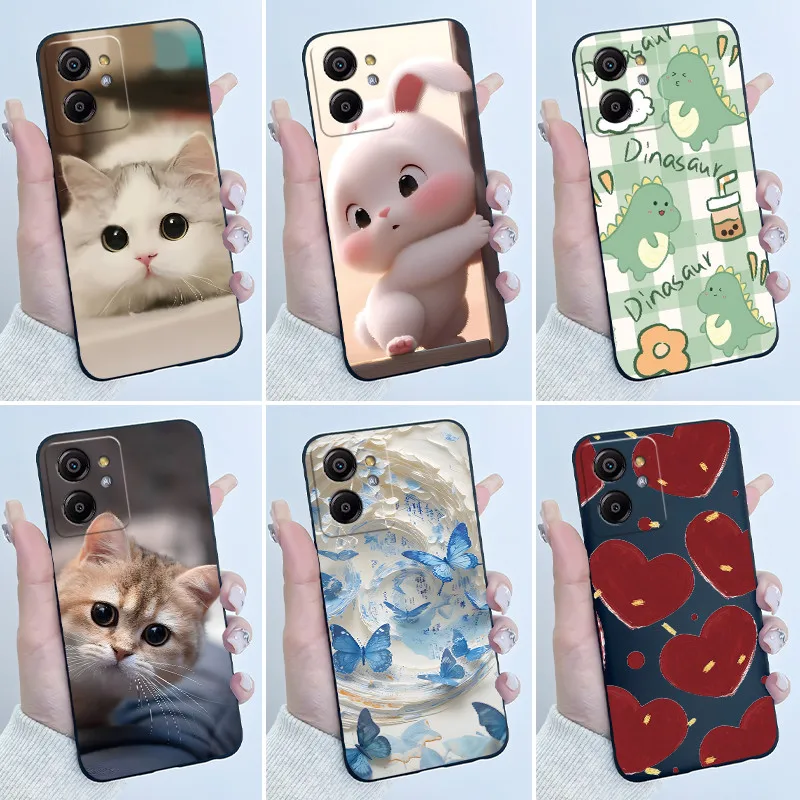 Charming Cartoon Soft Silicone Protective Phone Case with Printed Shell Design